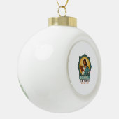 Jesus Unschärfe-QR-Code wird nicht scannen Menü Te Keramik Kugel-Ornament (Links)