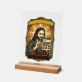 Jesus unscharfe Treppe Captcha-Test Tech-Sicherhei Acrylschild (Winkel)