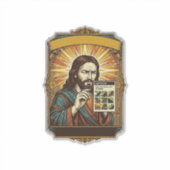 Jesus unscharfe Treppe Captcha-Test Tech-Sicherhei Aufkleber (Vorderseite)
