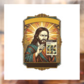 Jesus unscharfe Treppe Captcha-Test Tech-Sicherhei Fensteraufkleber (Blatt 2)