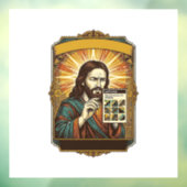 Jesus unscharfe Treppe Captcha-Test Tech-Sicherhei Fensteraufkleber (Blatt 3)