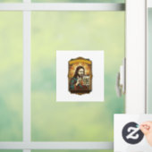 Jesus unscharfe Treppe Captcha-Test Tech-Sicherhei Fensteraufkleber (Zuhause)