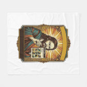 Jesus unscharfe Treppe Captcha-Test Tech-Sicherhei Fleecedecke (Vorderseite (Horizontal))
