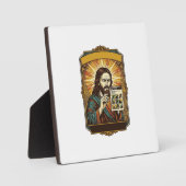 Jesus unscharfe Treppe Captcha-Test Tech-Sicherhei Fotoplatte (Vorderseite)
