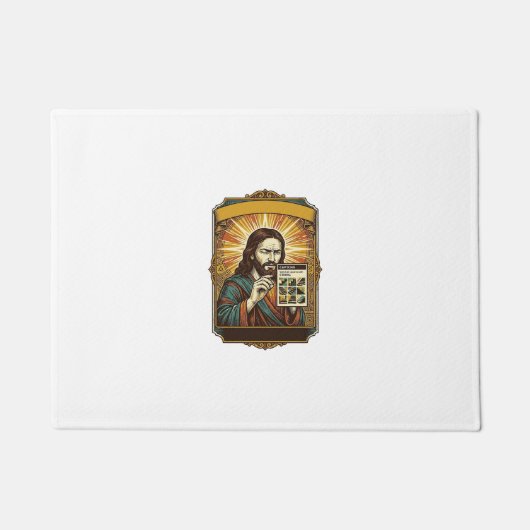 Jesus unscharfe Treppe Captcha-Test Tech-Sicherhei Fußmatte (Vorderseite)