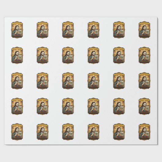 Jesus unscharfe Treppe Captcha-Test Tech-Sicherhei Geschenkpapier (Flach)