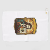 Jesus unscharfe Treppe Captcha-Test Tech-Sicherhei Golfhandtuch (Horizontal)