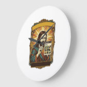 Jesus unscharfe Treppe Captcha-Test Tech-Sicherhei Große Wanduhr (Winkel)