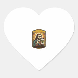 Jesus unscharfe Treppe Captcha-Test Tech-Sicherhei Herz-Aufkleber