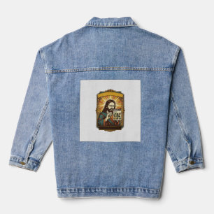 Jesus unscharfe Treppe Captcha-Test Tech-Sicherhei Jeansjacke