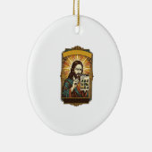 Jesus unscharfe Treppe Captcha-Test Tech-Sicherhei Keramik Ornament (Rechts)