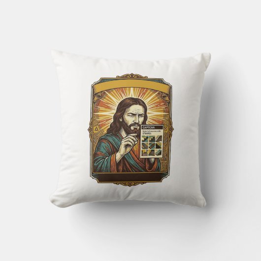 Jesus unscharfe Treppe Captcha-Test Tech-Sicherhei Kissen (Vorderseite)