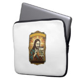 Jesus unscharfe Treppe Captcha-Test Tech-Sicherhei Laptopschutzhülle (Vorderseite Links)