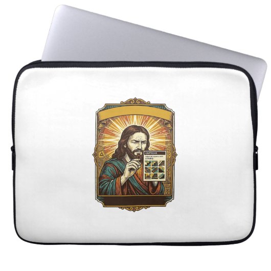 Jesus unscharfe Treppe Captcha-Test Tech-Sicherhei Laptopschutzhülle (Vorderseite)