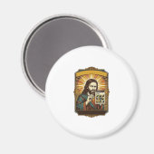 Jesus unscharfe Treppe Captcha-Test Tech-Sicherhei Magnet (Vorderseite/Rückseite)