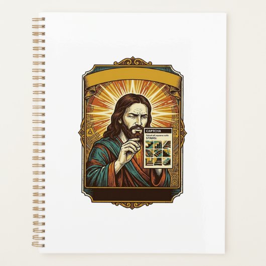 Jesus unscharfe Treppe Captcha-Test Tech-Sicherhei Planer (Vorderseite)