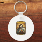 Jesus unscharfe Treppe Captcha-Test Tech-Sicherhei Schlüsselanhänger (Vorderseite)
