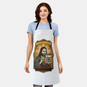 Jesus unscharfe Treppe Captcha-Test Tech-Sicherhei Schürze (Getragen)