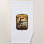 Jesus unscharfe Treppe Captcha-Test Tech-Sicherhei Strandtuch (Vorderseite)