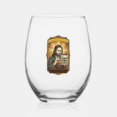 Jesus unscharfe Treppe Captcha-Test Tech-Sicherhei Weinglas Ohne Stiel (Rückseite)