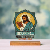 Jesus unscharfer QR-Code wird nicht scannen Menü T Acrylschild (Neutral)