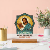 Jesus unscharfer QR-Code wird nicht scannen Menü T Acrylschild (Hochzeit)