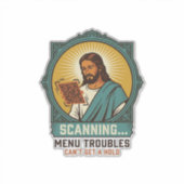 Jesus unscharfer QR-Code wird nicht scannen Menü T Aufkleber (Vorderseite)