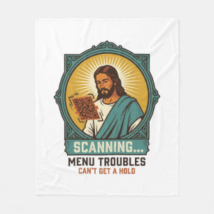 Jesus unscharfer QR-Code wird nicht scannen Menü T Fleecedecke