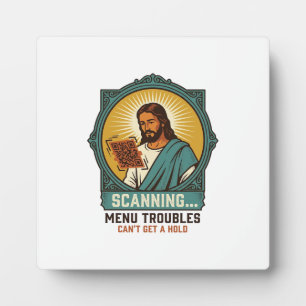 Jesus unscharfer QR-Code wird nicht scannen Menü T Fotoplatte