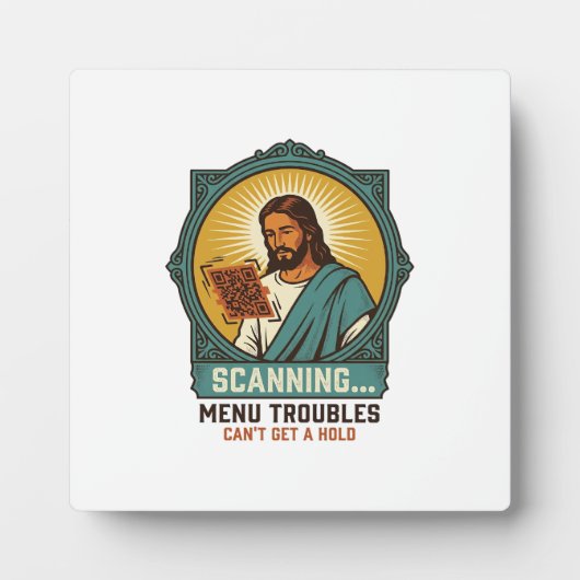 Jesus unscharfer QR-Code wird nicht scannen Menü T Fotoplatte (Vorderseite)