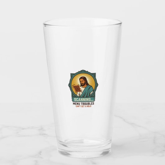 Jesus unscharfer QR-Code wird nicht scannen Menü T Glas (Vorderseite)