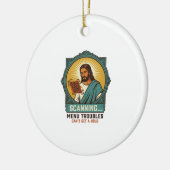 Jesus unscharfer QR-Code wird nicht scannen Menü T Keramik Ornament (Links)