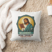 Jesus unscharfer QR-Code wird nicht scannen Menü T Kissen (Decke)