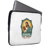 Jesus unscharfer QR-Code wird nicht scannen Menü T Laptopschutzhülle (Vorne Rechts)