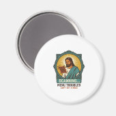 Jesus unscharfer QR-Code wird nicht scannen Menü T Magnet (Vorderseite/Rückseite)