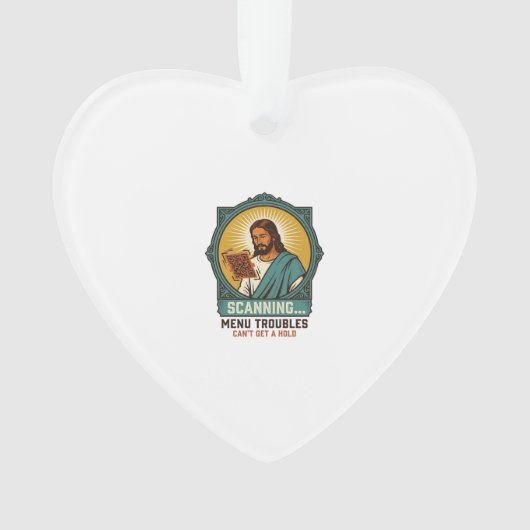 Jesus unscharfer QR-Code wird nicht scannen Menü T Ornament (Vorderseite)