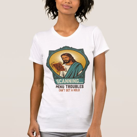 Jesus unscharfer QR-Code wird nicht scannen Menü T T-Shirt (Vorderseite)