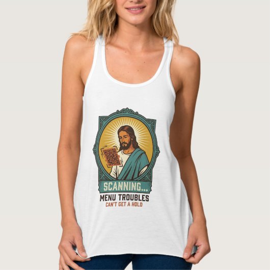Jesus unscharfer QR-Code wird nicht scannen Menü T Tank Top (Vorderseite)