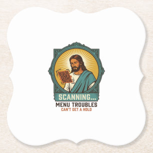 Jesus unscharfer QR-Code wird nicht scannen Menü T Untersetzer
