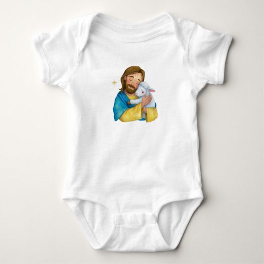 Jesus unser Hirte Baby Strampler (Vorderseite)