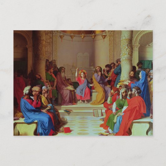 Jesus unter den Ärzten, 1862 Postkarte (Vorderseite)