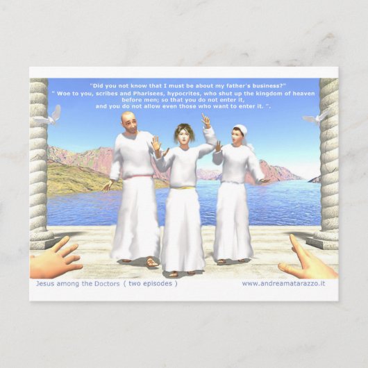 Jesus unter den Ärzten Postkarte (Vorderseite)