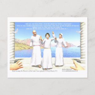 Jesus unter den Gesetzeslehrern (zwei Episoden) Postkarte