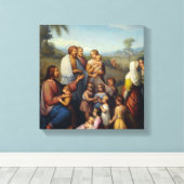 Jesus unter den Kindern Religiöse Leinwanddruck (Insitu (Holzboden))