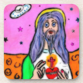 Jesus-Untersetzer Getränkeuntersetzer (Vorderseite)