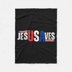 Jesus USA rettet patriotische christliche amerikan Fleecedecke