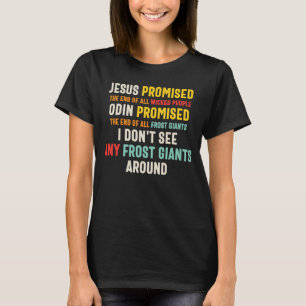 Jesus V Odin Wicked People / Frost Giants Anti Rol T-Shirt
