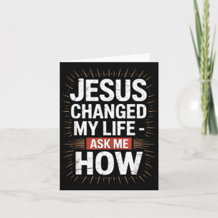 Jesus veränderte Leben Frag nach dem Schrift Desig Karte