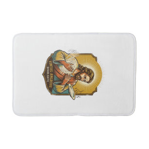 Jesus verbrannte Finger beim Herausnehmen des Tell Badematte