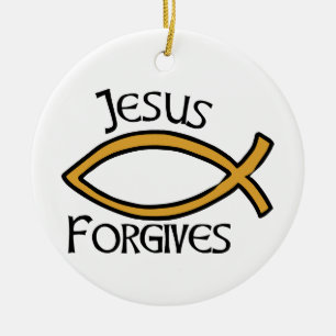 Jesus vergibt keramik ornament